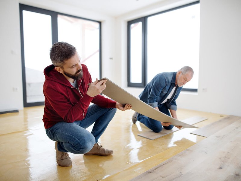 Luxury Vinyl Installation-Block